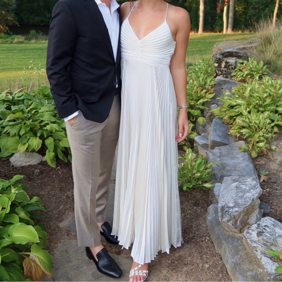 Aries Satin Pleated Dress ALC - Picture 4 of 5